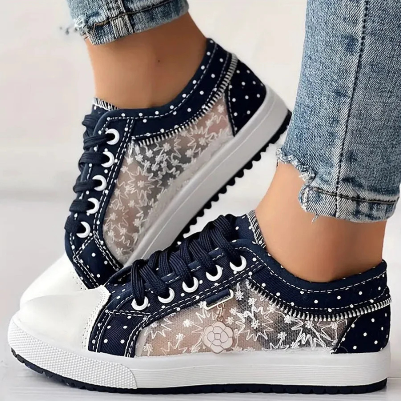Women's Athletic Sneakers with Supportive Design and Breathable Mesh