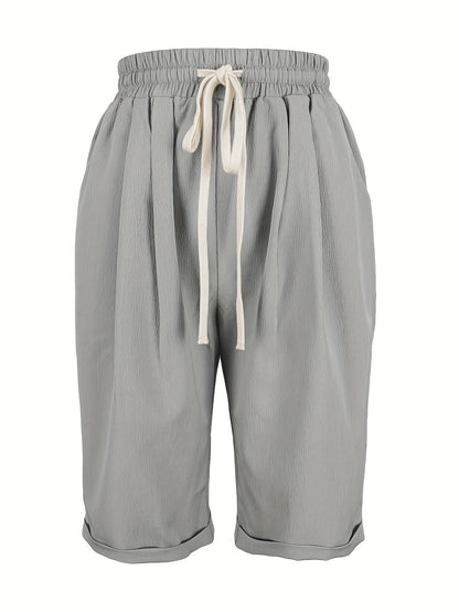 Avery | Capri Trousers with Relaxed Fit and Elastic Waist