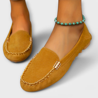 Women's Slip-On Moccasins with Soft Upper and Flexible Sole