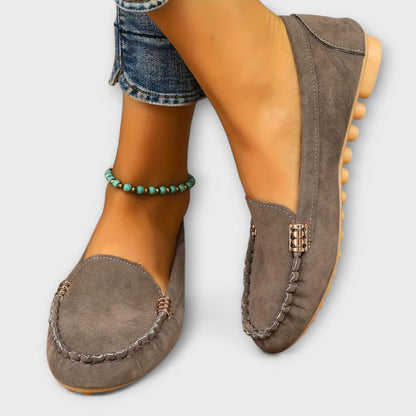 Women's Slip-On Moccasins with Soft Upper and Flexible Sole