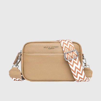 Women's Shoulder Bag with Adjustable Strap and Zipper Closure