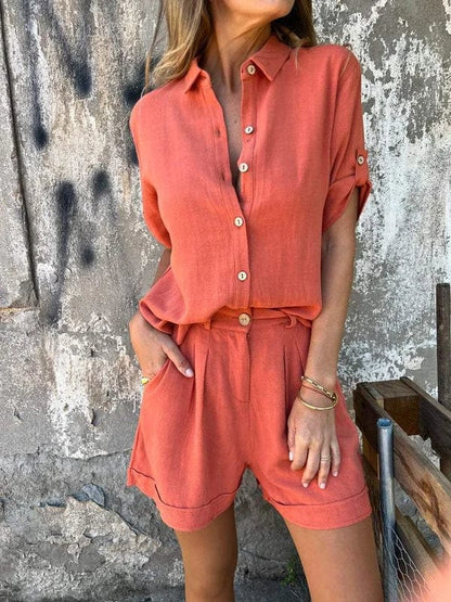 Vivienne | Summer Shorts and Top Set with Breathable Fabric