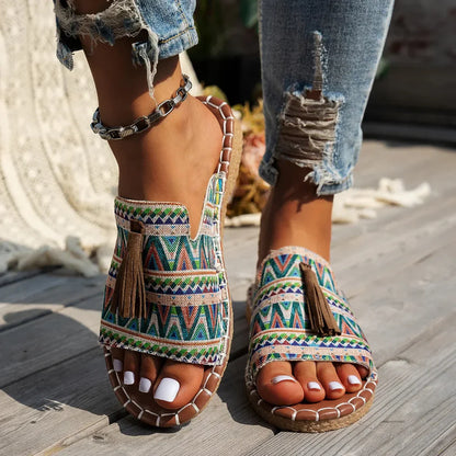 Boho Tassel Flats