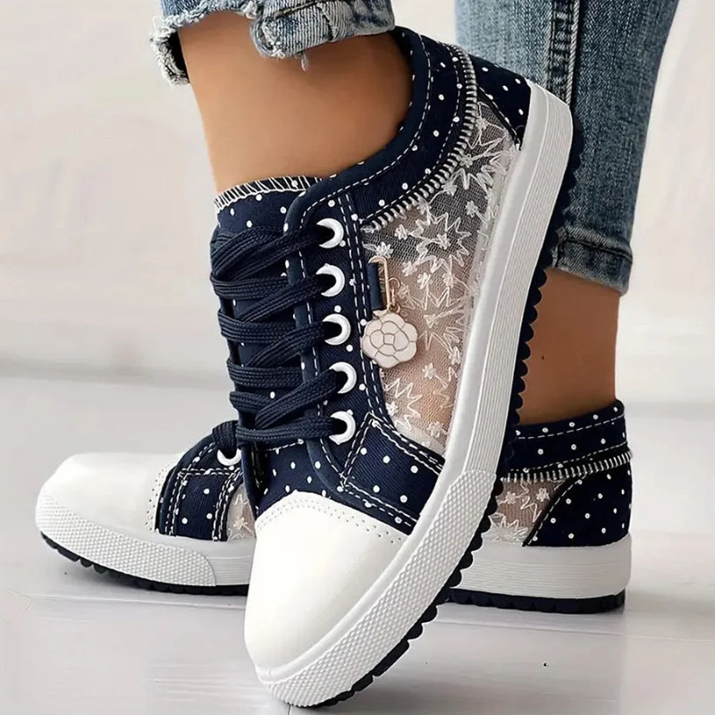 Women's Athletic Sneakers with Supportive Design and Breathable Mesh