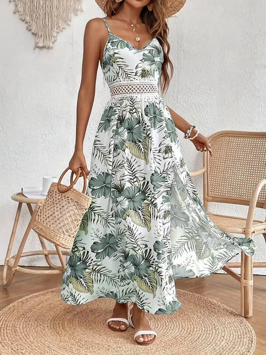 Effortlessly Luxuriously Floral Pattern Georgette Crepe Fabric Delicate Midi Dress