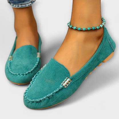 Women's Slip-On Moccasins with Soft Upper and Flexible Sole