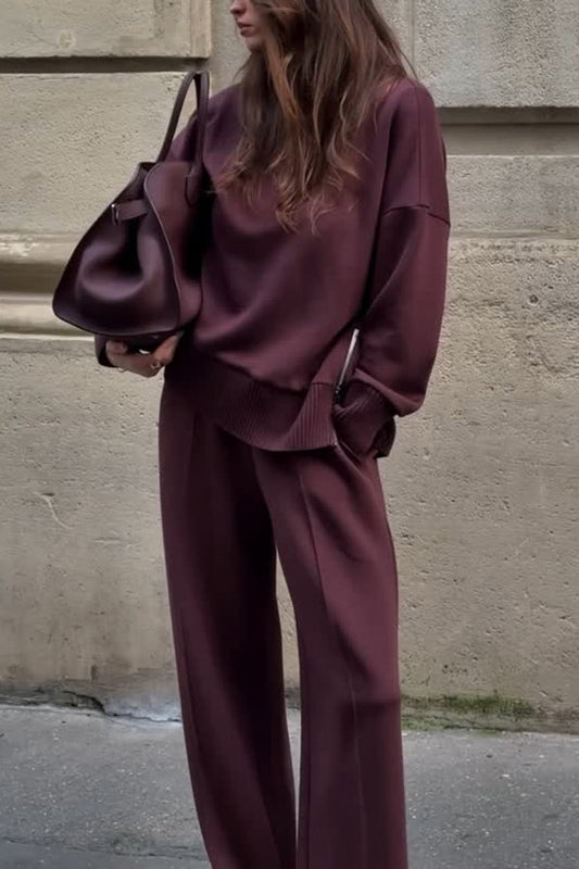 Isabella | Knit Co-ord Set with Short Sleeves and Relaxed Fit