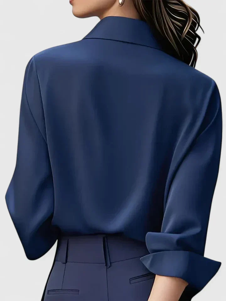 Women's Button Down Shirt with Concealed Placket and Classic Design