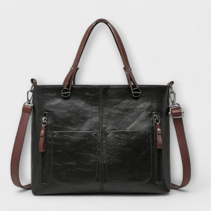 Women's Functional Handbag with Multiple Pockets and Adjustable Strap