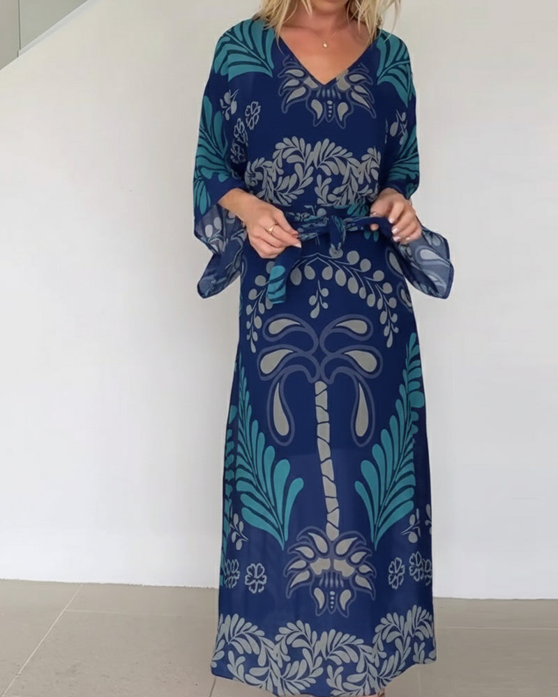 Liora | Breathable Cotton Blend Maxi Dress