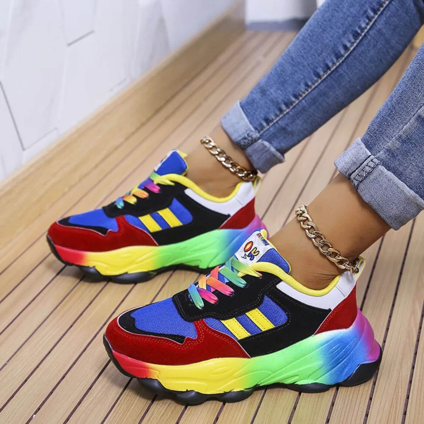 Women's Athletic Sneakers with Supportive Design and Breathable Material