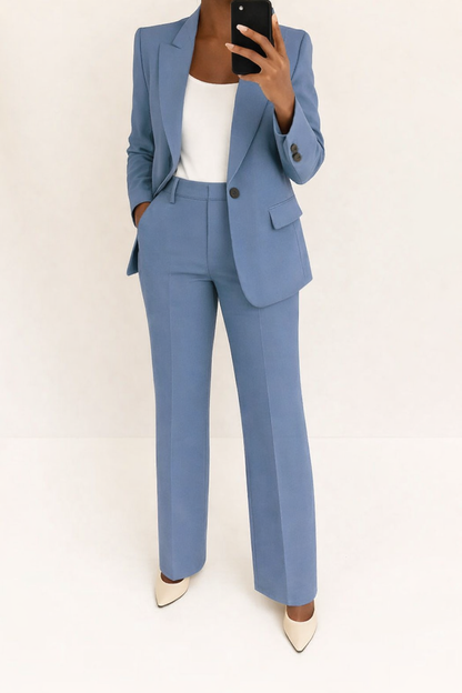 Effortless Tailored Silhouette Crepe Two Piece Suit For All Day Polished Comfort
