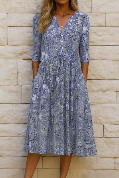 OLIVIA | ELEGANT V-NECK DRESS