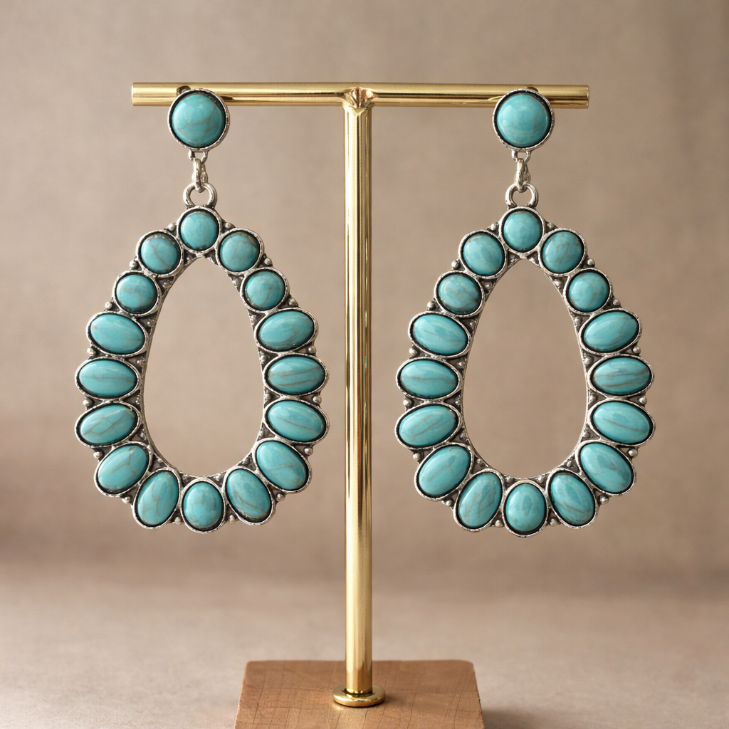 Women's Jewelry with Turquoise Stones and Silver Accents