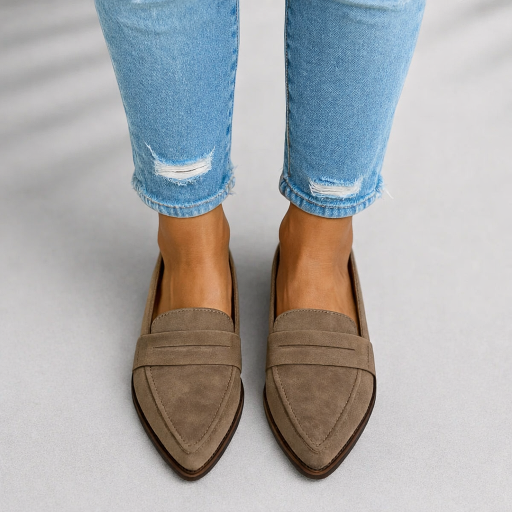 Women's Sleek Toe Loafers with Smooth Finish and Versatile Design