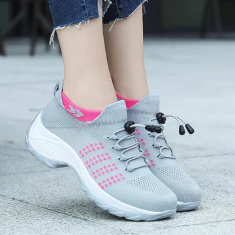 Women's Supportive Footwear with Cushioned Insole and Flexible Sole