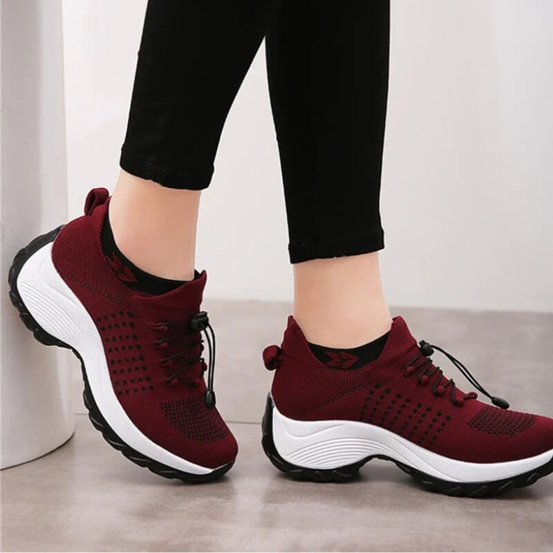 Women's Supportive Footwear with Cushioned Insole and Flexible Sole