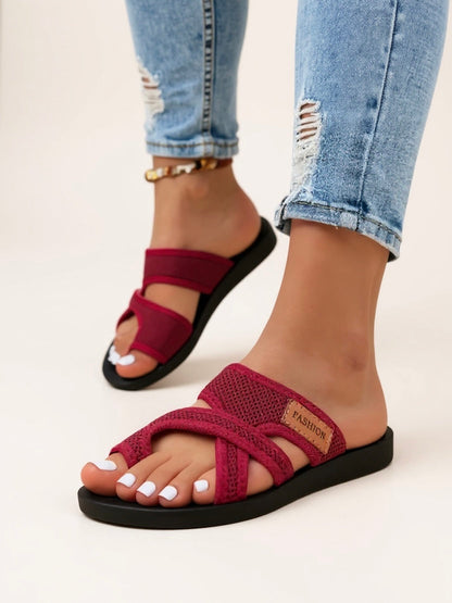 Women's Cushioned Slides with Soft Footbed and Easy Slip-On Design