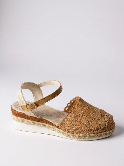 Women's Boho Woven Platform Sandals with Adjustable Straps and Cushioned Footbed