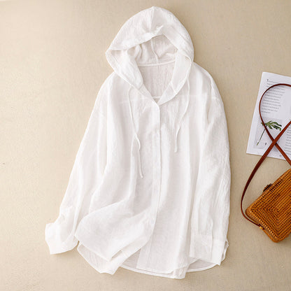 Women's Lightweight Hoodie with Button Closure and Breathable Design