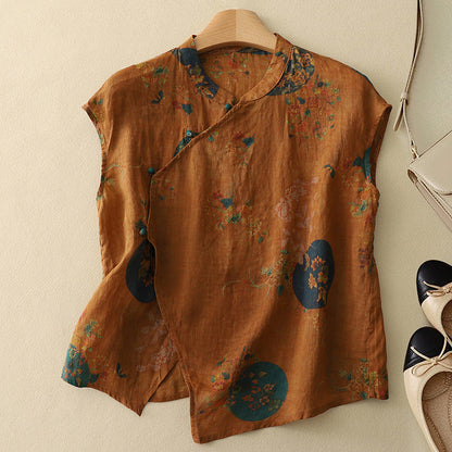 Women's Vintage Sleeveless Top with Relaxed Fit and Soft Fabric
