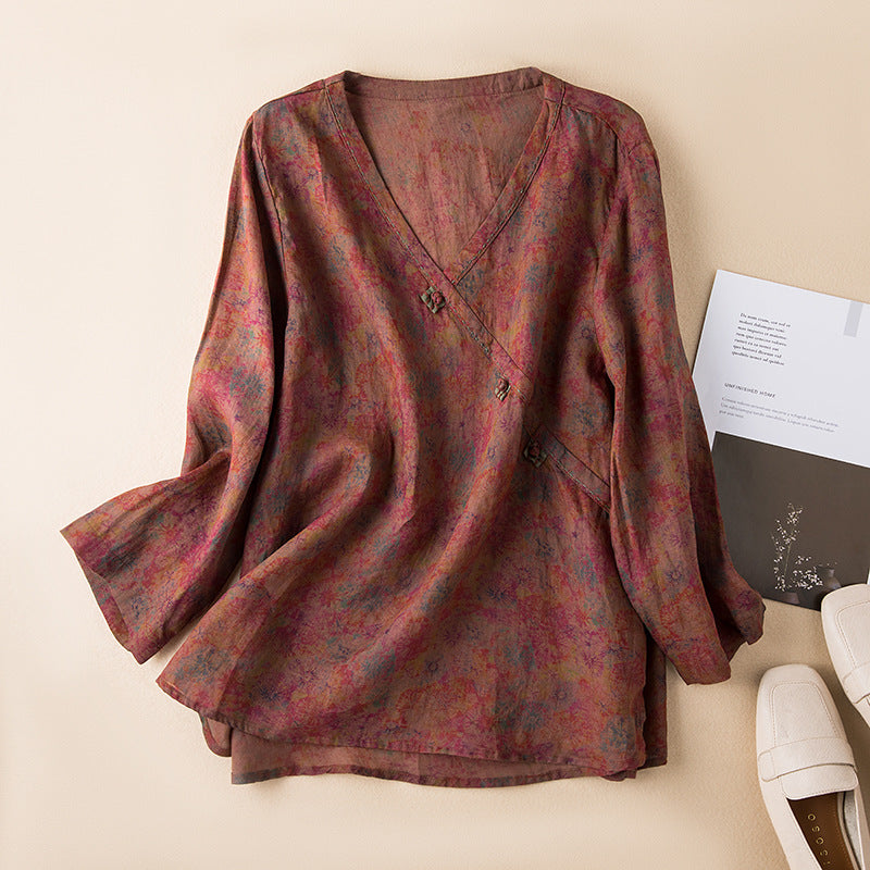 Women's Button Front Shirt with Relaxed Fit and Versatile Style