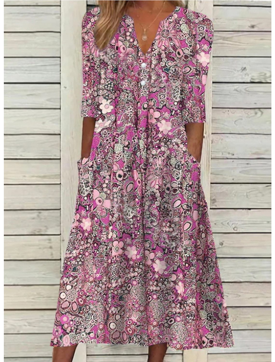 Women’s Elegant Summer Dress – Lightweight Draped Fabric with Belly Coverage for Everyday Wear