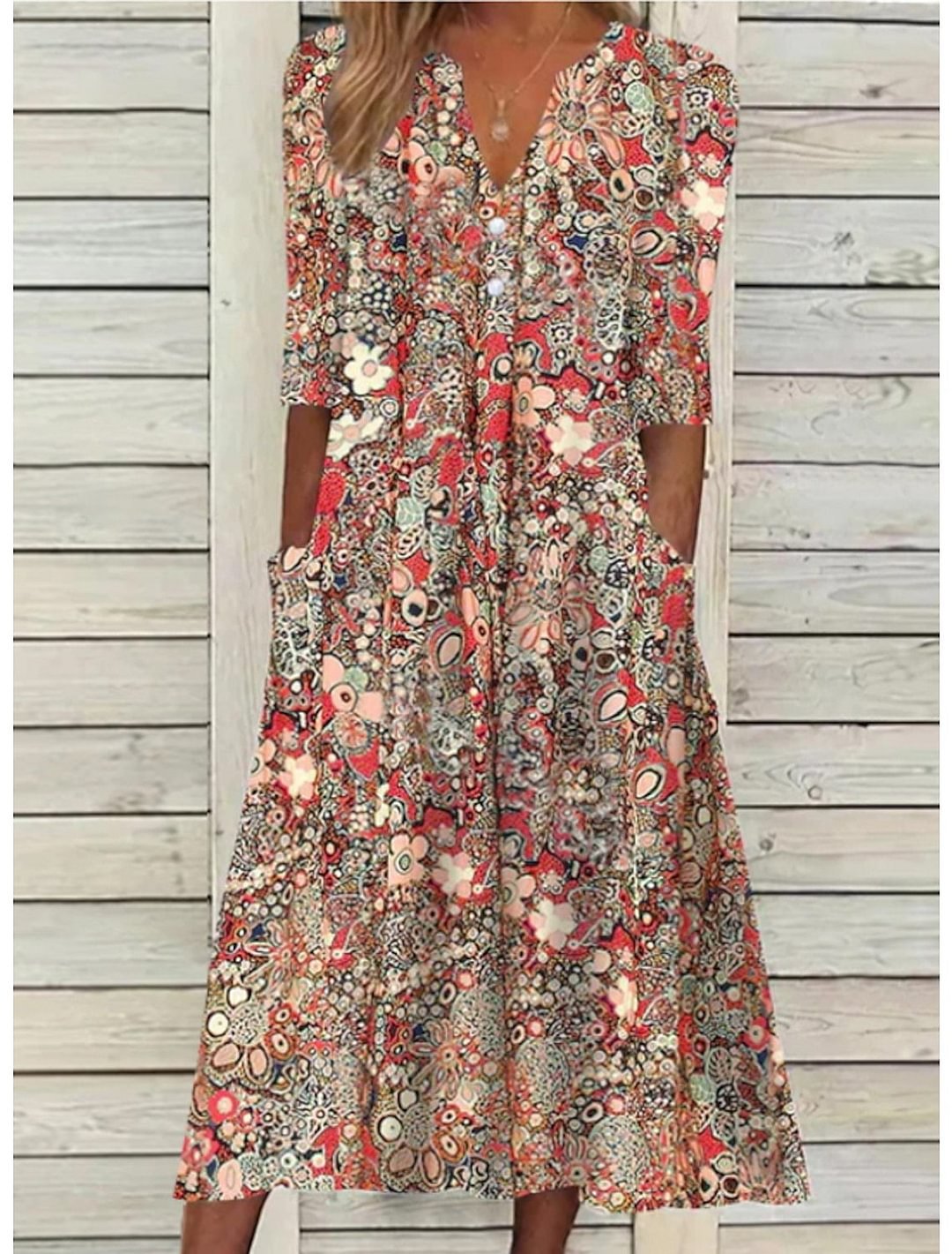 Women’s Elegant Summer Dress – Lightweight Draped Fabric with Belly Coverage for Everyday Wear