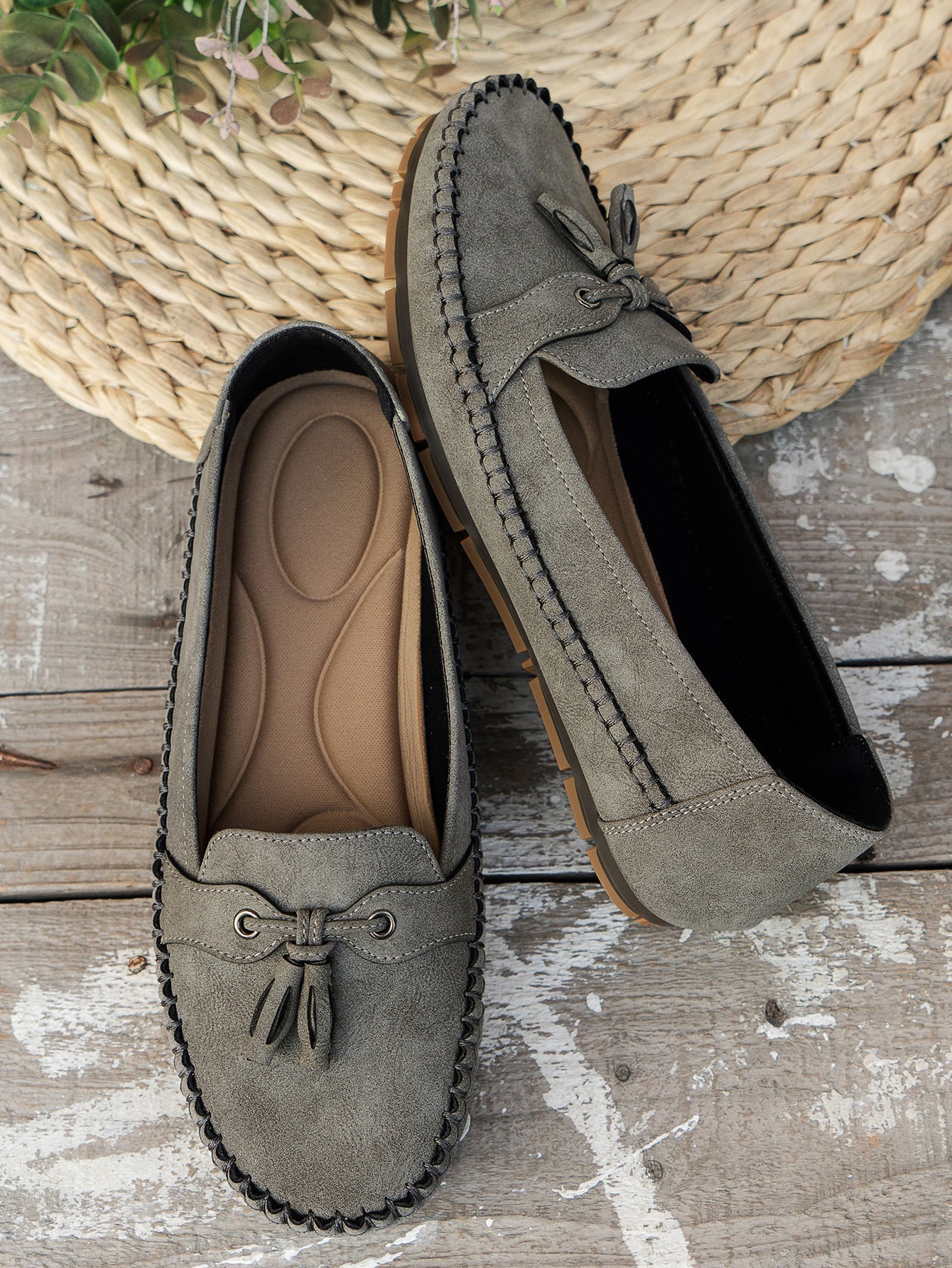 Women's Soft Loafers with Cushioned Insole and Flexible Sole