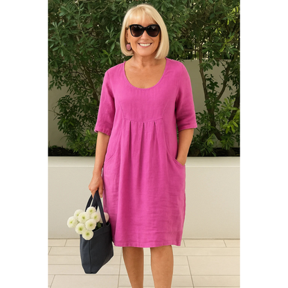 Women's Casual Summer Dress with Lightweight Fabric and Relaxed Fit