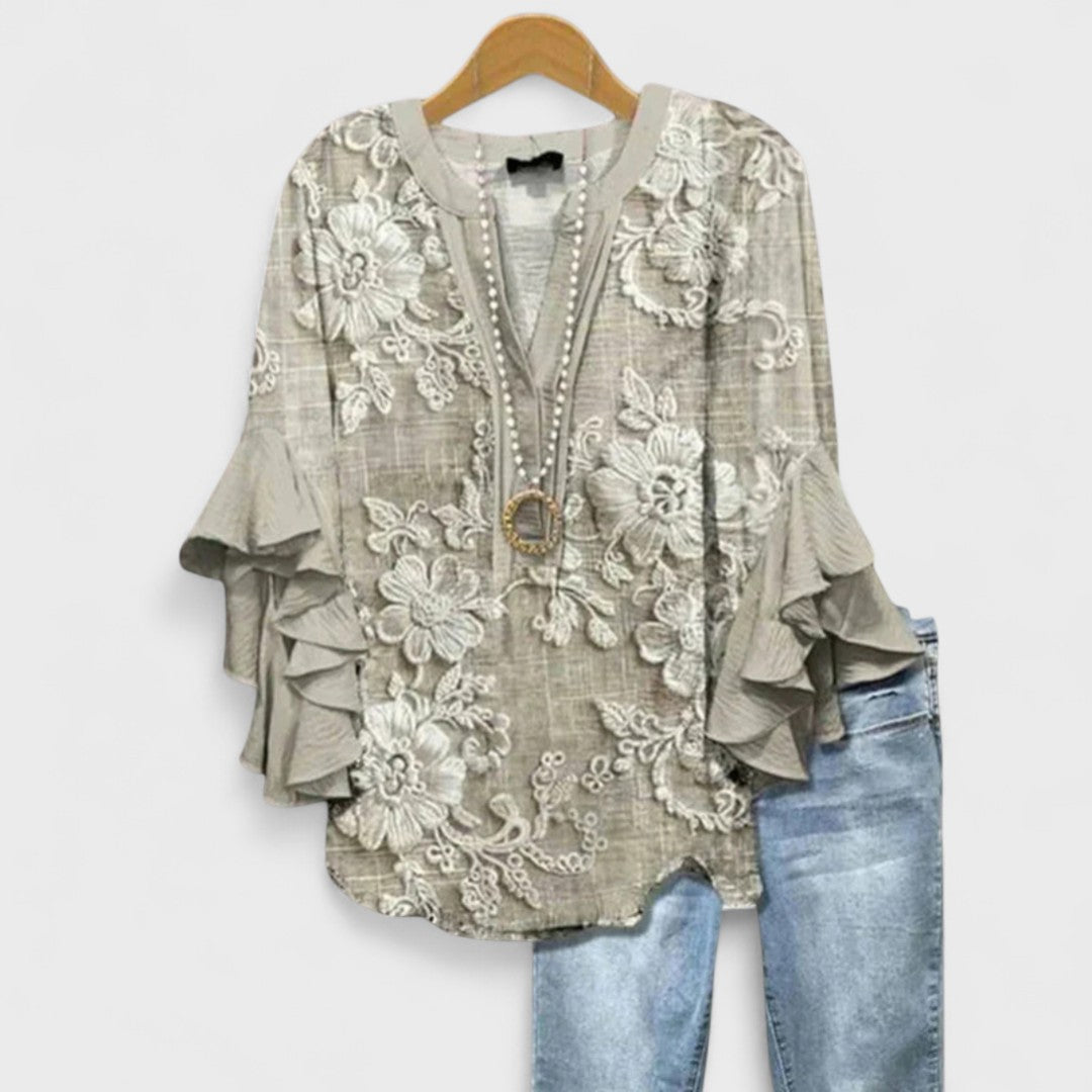 Women's Day Blouse with Lightweight Fabric and Relaxed Fit