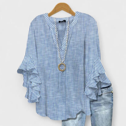 Women's Day Blouse with Lightweight Fabric and Relaxed Fit