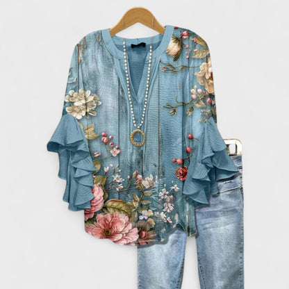 Women's Day Blouse with Lightweight Fabric and Relaxed Fit