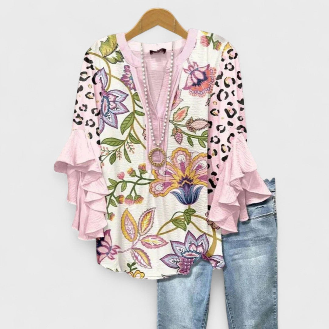 Women's Day Blouse with Lightweight Fabric and Relaxed Fit