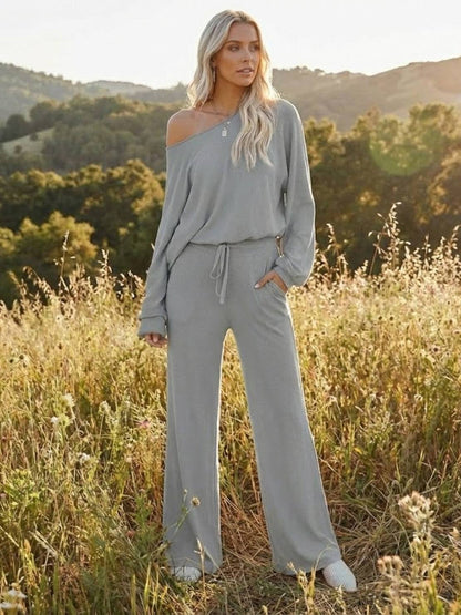 Zara | Lounge Set with Cropped Sweatshirt