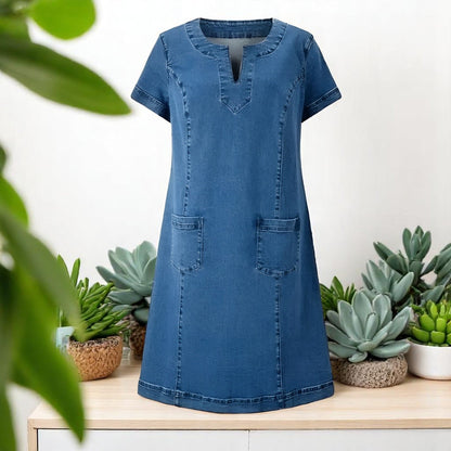 Women's Denim Dress with Classic Design and Versatile Style