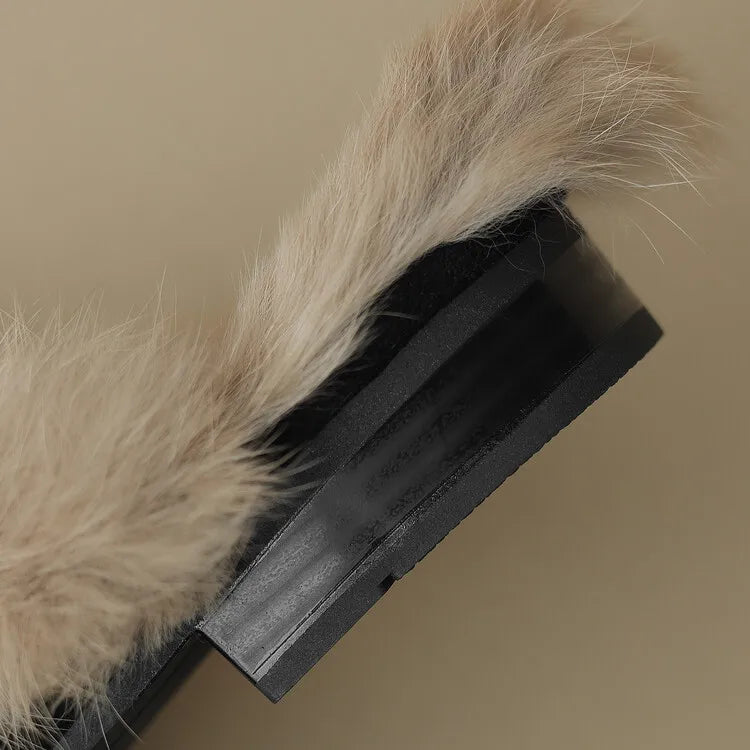 RIVIERA SUEDE FUR MULES