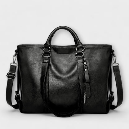 Women's Handbag with Structured Design and Functional Pockets