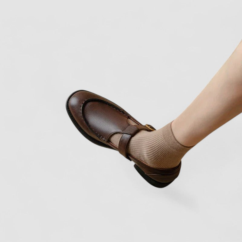 Women's Square-Toe Mary Jane Shoes with Adjustable Strap and Classic Design