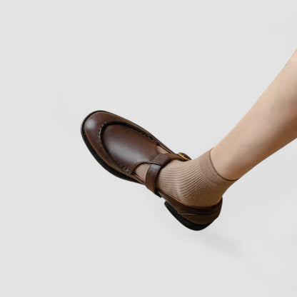 Women's Square-Toe Mary Jane Shoes with Adjustable Strap and Classic Design