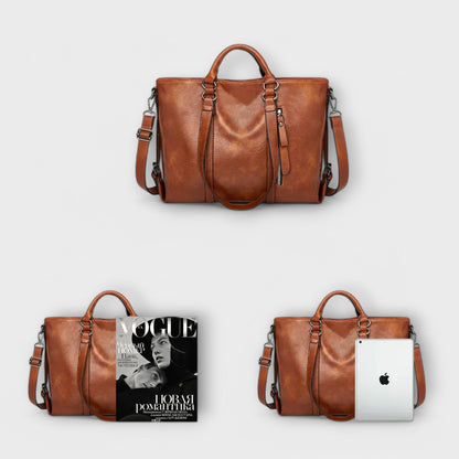 Women's Handbag with Structured Design and Functional Pockets