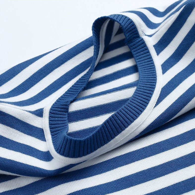 Women's Striped Summer T-Shirt with Short Sleeves and Soft Fabric