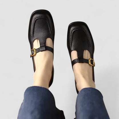 Women's T-Strap Mary Jane Shoes with Adjustable Strap and Supportive Design
