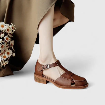 Women's Mary Jane Sandals with Classic Design and Adjustable Strap