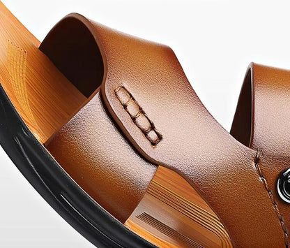 Women's Vegan Leather Sandals with Adjustable Straps and Cushioned Insole
