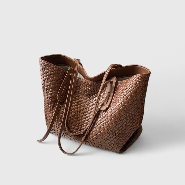 Women's Woven Tote Bag with Spacious Design and Sturdy Handles
