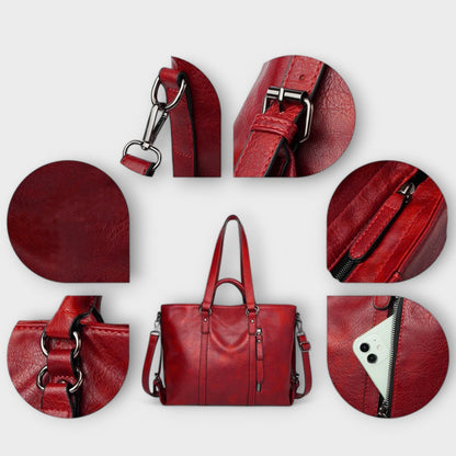 Women's Handbag with Structured Design and Functional Pockets