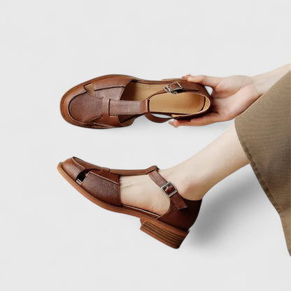 Women's Mary Jane Sandals with Classic Design and Adjustable Strap