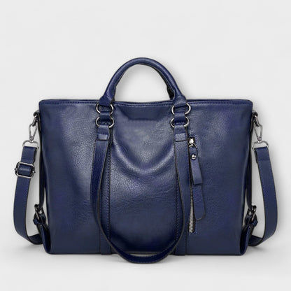 Women's Handbag with Structured Design and Functional Pockets