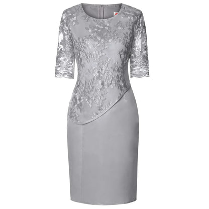 Luxurious Kimono Sleeve Satin Floral Midi With Exquisite Textured Detailing Dress